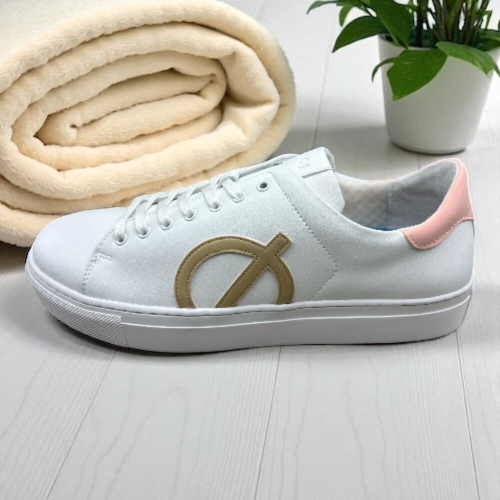LØCI Origin Sneakers - White/Pink/Sand - Size US 10 / EU 42